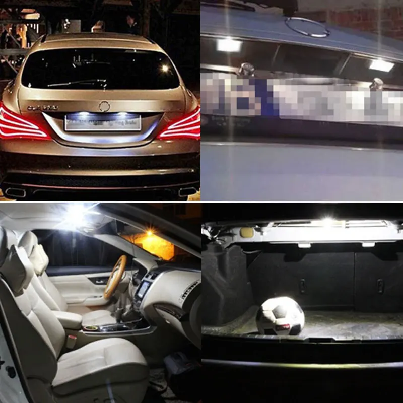Автомобильная светодиодная лампа T10 W5W для габаритных огней боковая купольная