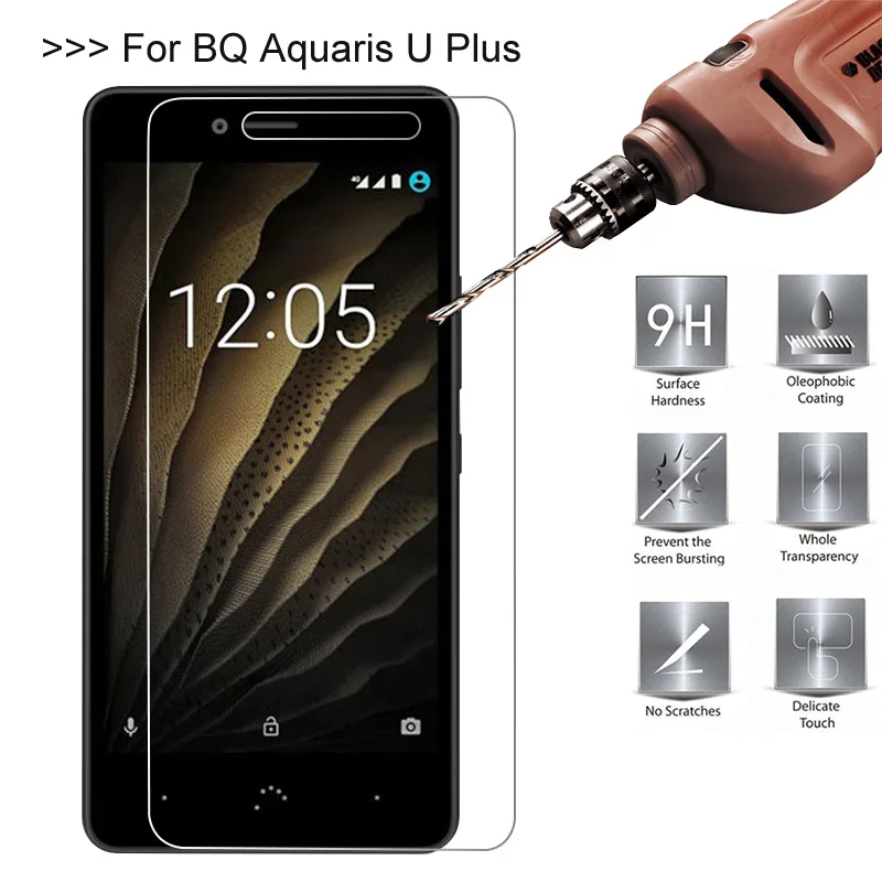 2.5D 9H Премиум Закаленное стекло для BQ Aquaris U Lite Защитная пленка Plus|Защитные стёкла и