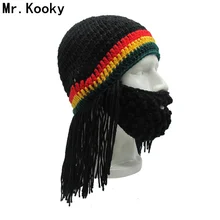 Mr. Kooky унисекс раста шапка ручной работы парик борода шапочка