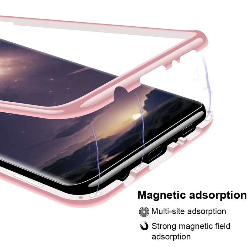 360 Магнитный Адсорбция дело для samsung Galaxy Note 9 8 S9 S8 плюс Magent Стекло чехол для samsung примечание 9 galaxy S8 Note9 Coque
