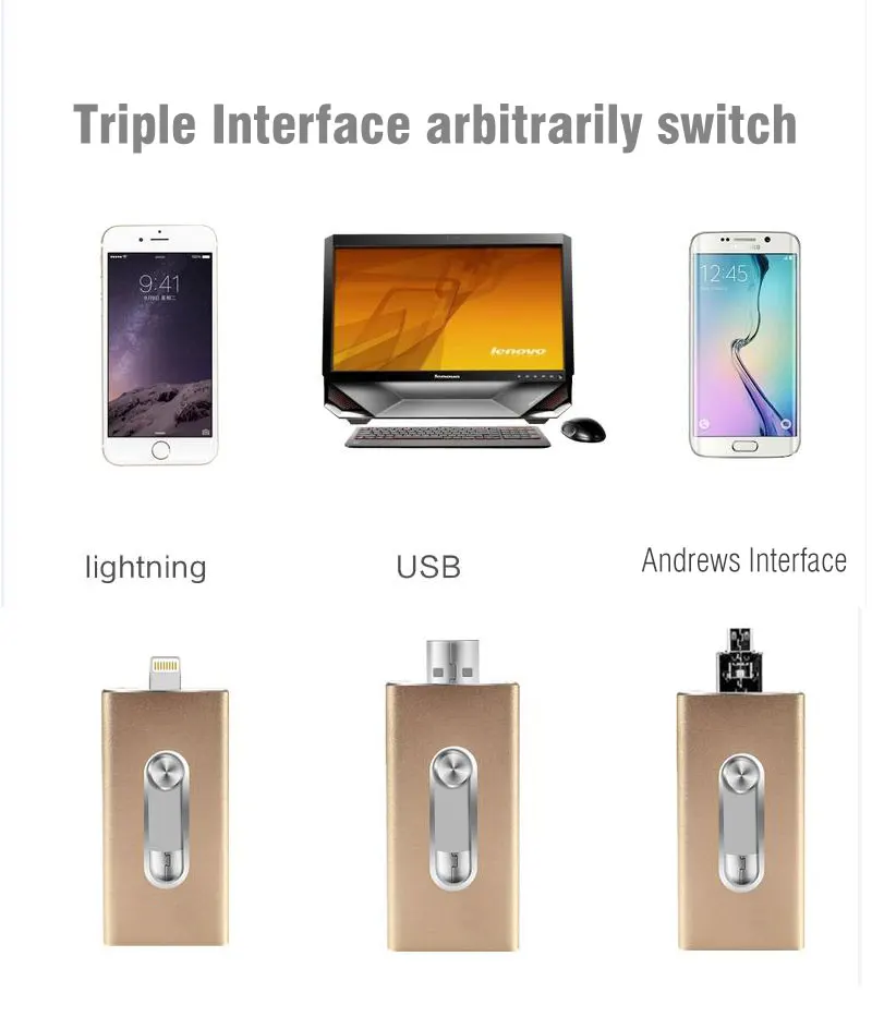 Usb Flash Drive 8 ГБ 16 32 64 Pen Для iphone 7/7 plus/6/6s Плюс/5S/5C/5/ipad/Ipod HD iFlash Pendrive Memory Stick Otg | Компьютеры