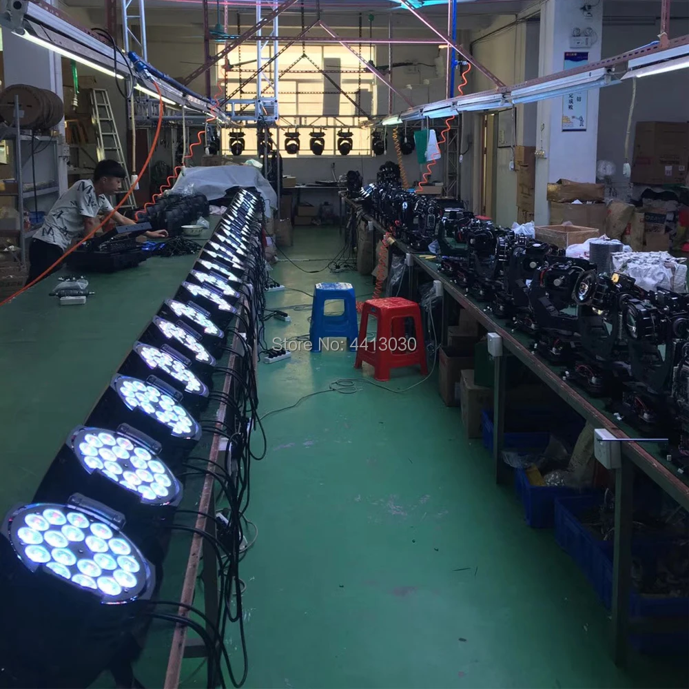 Кейс светодиодный с 4 шт. LED Par может 18x12 Вт RGBW освещение сценическое для дискотеки