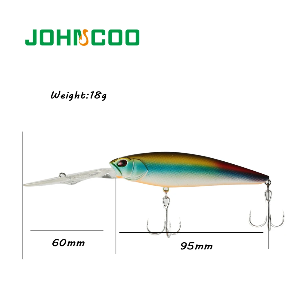 JOHNCOO 1 шт. жесткая блесна Minnow 95 мм 18 г рыболовная приманка artificiais para pesca свимбейт