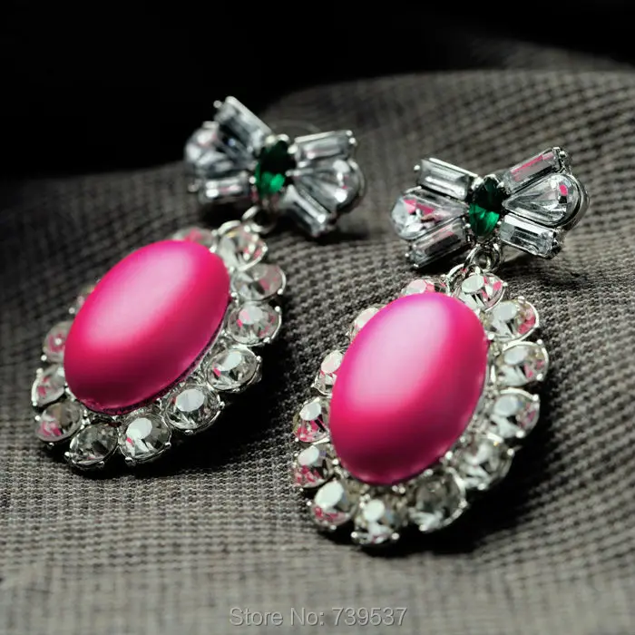 Горячая Распродажа 2017 розово красная подвеска в форме капли воды серебряные