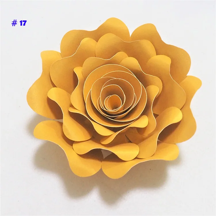 Glittered Golden DIY бумажные цветы 15 см бумажные розы для свадьбы и события декорации Декорации для детской комнаты модное шоу видео обучающие материалы - Цвет: Glittered Golden
