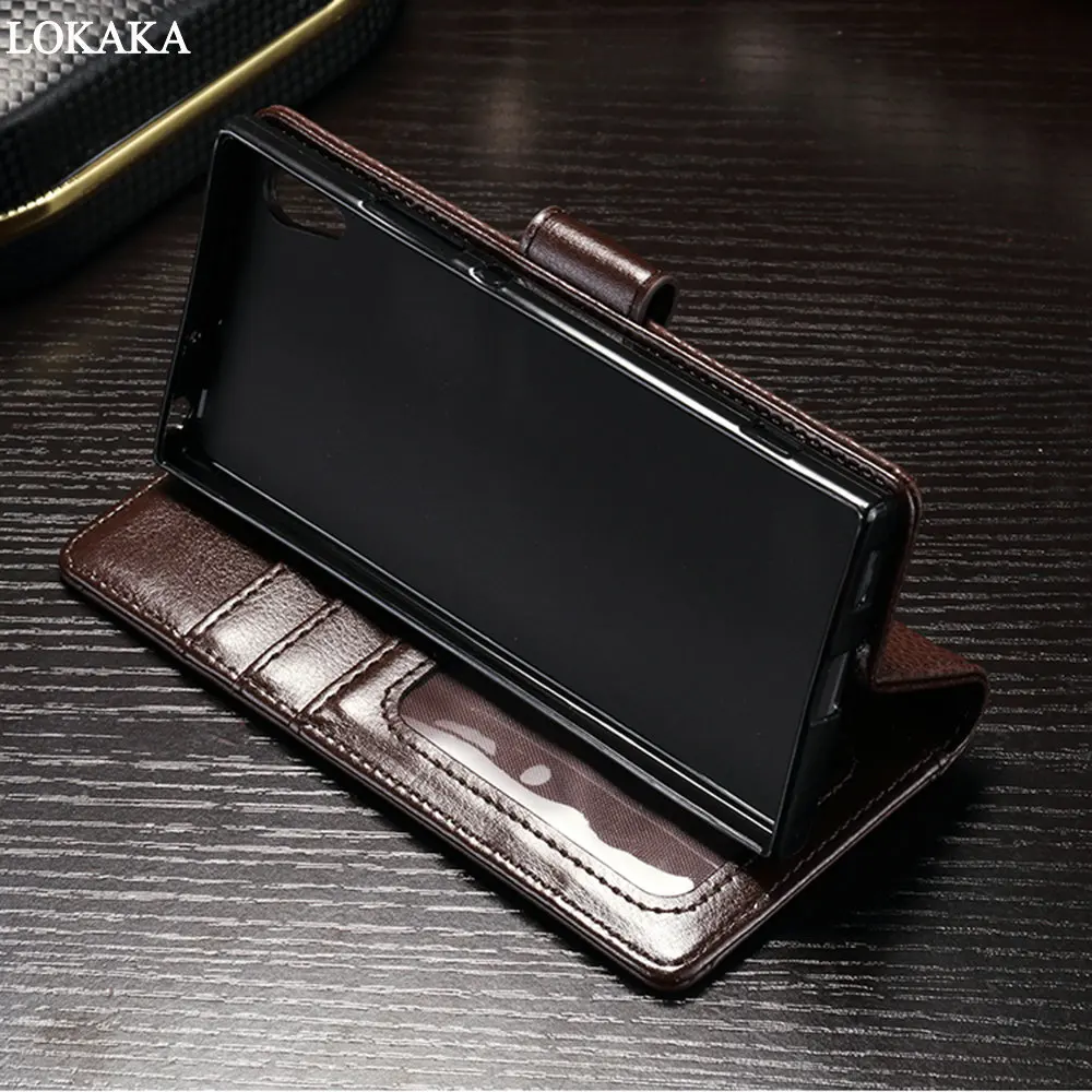 LOKAKA чехол для sony Xperia XA2 XA3 ультра L1 XZ2 L2 XZ1 компактный XA1 плюс из искусственной кожи