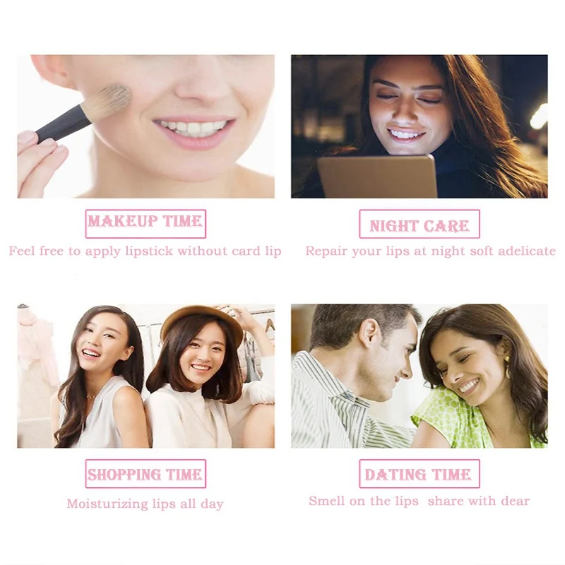 New Cherry Blossom Essence Lip Balm Moisturizing Lighten Lines Anti-Drying Repair Wrinkles Care Product | Красота и здоровье