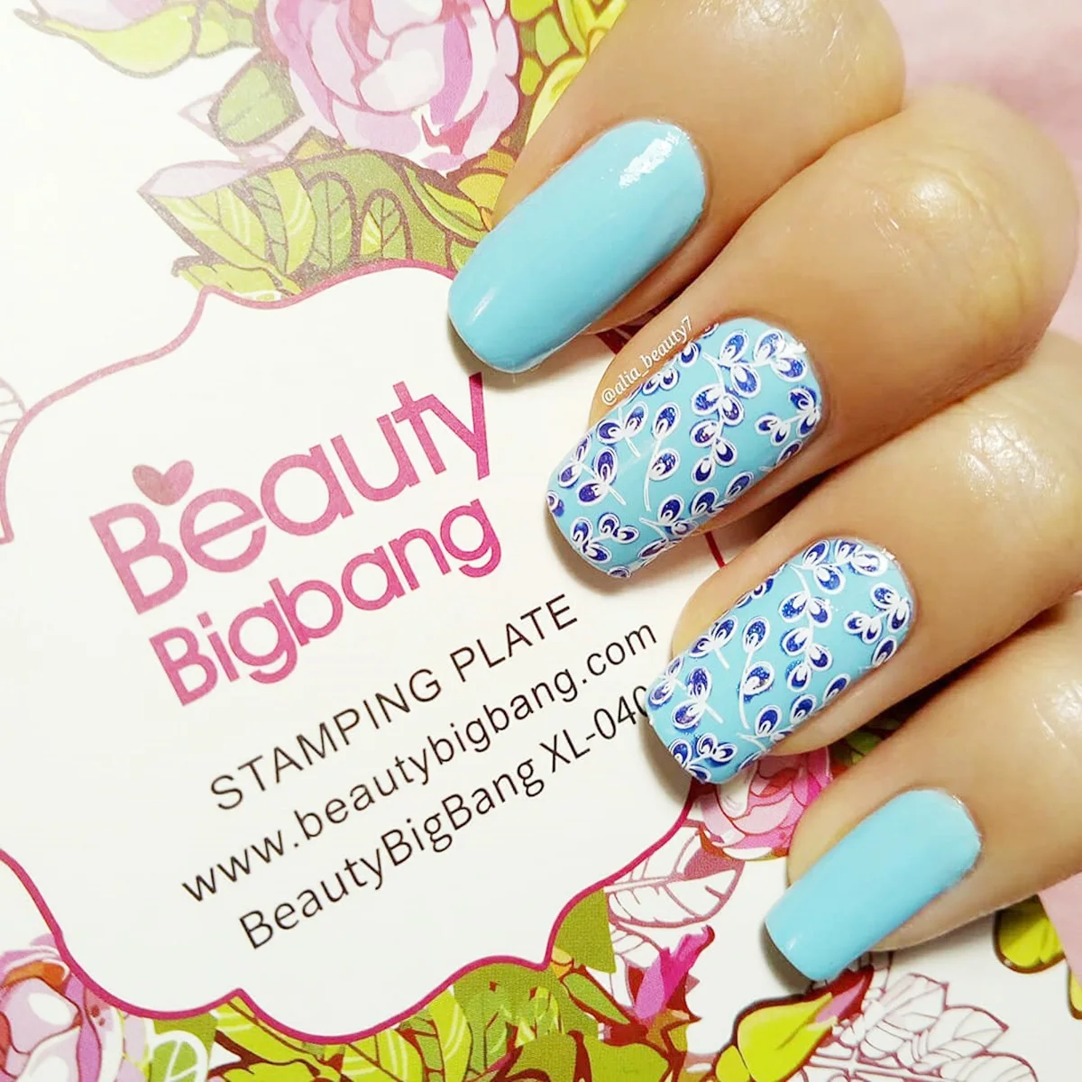 BeautyBigBang пластина для стемпинга для нейл-арта цветочный узор прямоугольник шаблон для ногтей трафаретные ГВОЗДИ Художественные аксессуары BBB XL-023