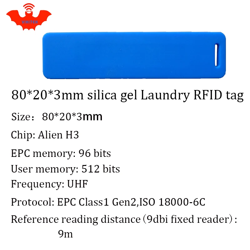 

UHF RFID tag laundry soft silica gel Washable heat resisting 915m 868m 860-960M Alien H3 EPC Gen2 6C long range passive RFID tag