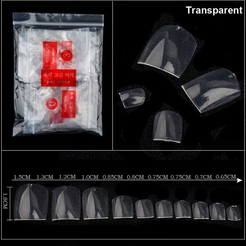 Накладные ногти шт./упак. квадратные акриловые УФ-гель для ногтей Типсы сделай