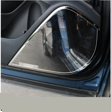Mirror Silver 4 шт./компл. двери из нержавеющей стали интерьер громкоговоритель крышка отделка рамки для Subaru Forester AA499 - Название цвета: Mirror Silver