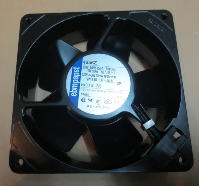 Ebmpapst 4856Z AC осевой вентилятор 120x120x38 мм AC230V 13/12 W радиаторное оборудование вентилятор охлаждения
