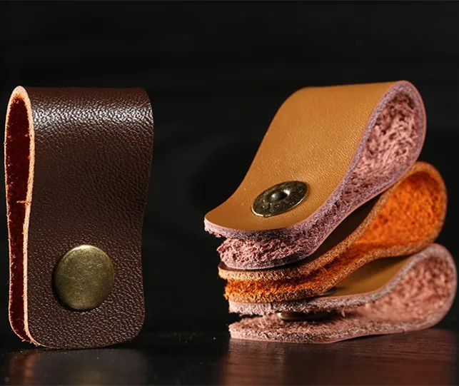 1 шт. Remax Lether Высокое качество креативный кожаный кабель для наушников зажим