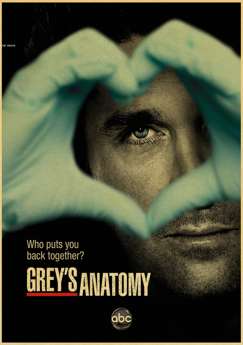 A054 Greys Anatomy ТВ-шоу замечательный ретро постер винтажный Декор для спальни Наклейка на стену - Цвет: A054