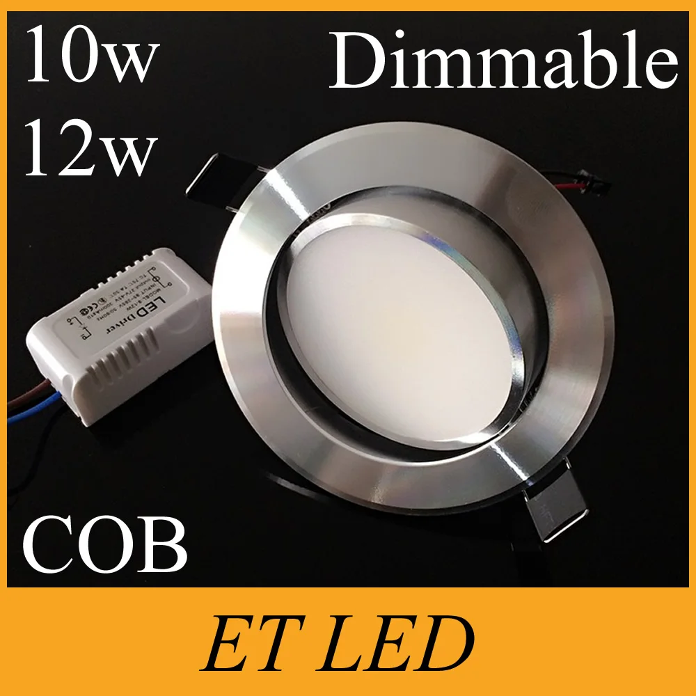 COB Led светильник 10 Вт 12 с регулируемой яркостью потолочный встраиваемый