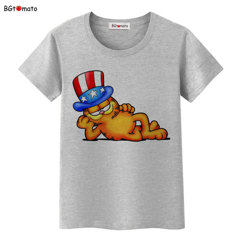 

bgtomato Original famous Garfield 3D T-shirts women's lovely cartoon cute shirts Hot sale Clothes Brand good quality casual tops