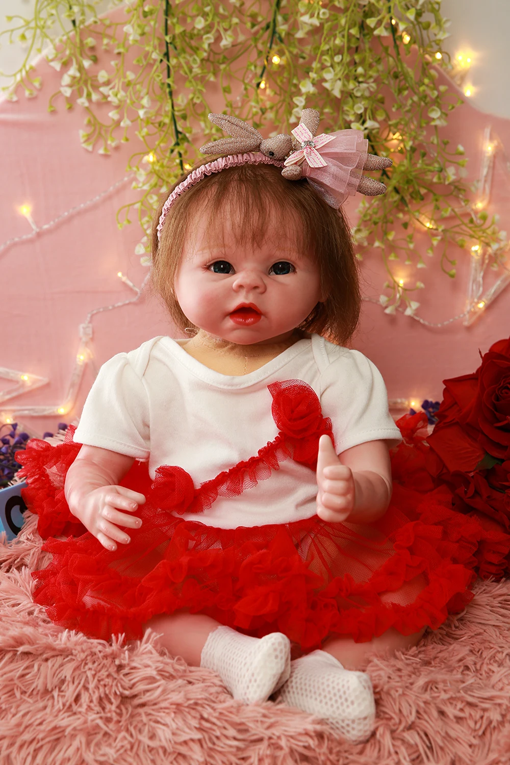 IVITA DS1806 49 см levensechte babypoppen кремния reborn baby Мягкая кукла девочка с нарисованными ногтями посаженные волосы игрушки для детей