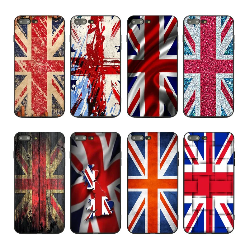 Мягкий силиконовый чехол из ТПУ с британским флагом для iphone XSmax XR XS X 7 7plus 8 6 6s 5