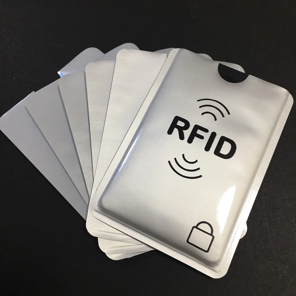 100 шт против сканирования RFID блокирующий рукав для безопасности кредитных карточек идентификационный ATM Бесконтактный ID протектор держатель