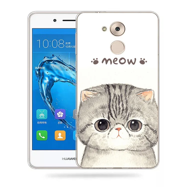 Huawei honor 6a чехол Silicon взгляд кота живопись мягкая ТПУ задняя крышка для huawei телефон