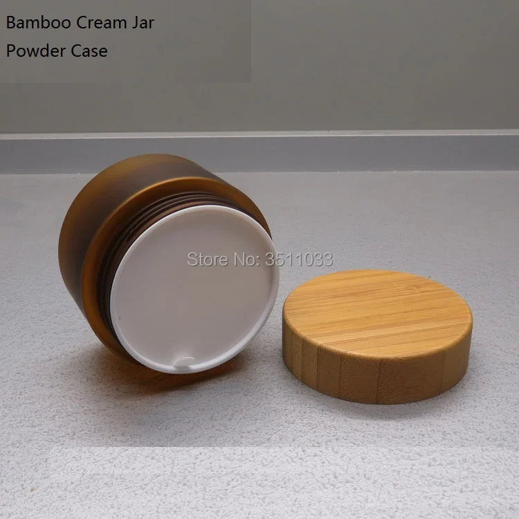 10 шт. пластиковые банки для крема с бамбуковой крышкой 100 г 150 мл|plastic cream jars|cream