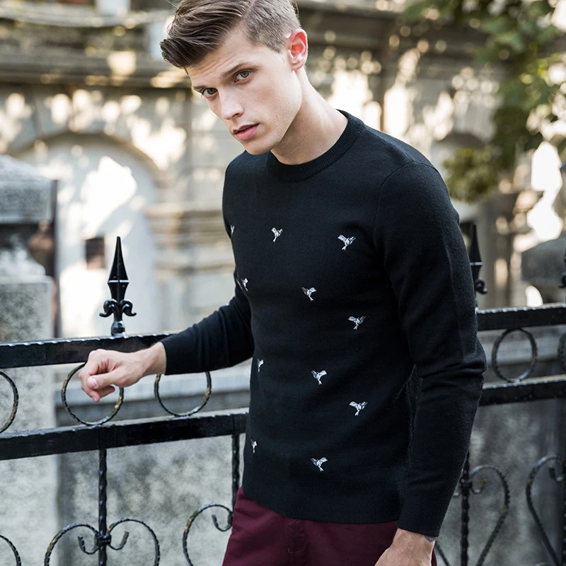 Новинка весны модная брендовая одежда Повседневное шерстяной свитер Для Мужчин