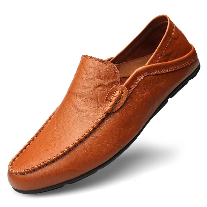 High quality Men Casual Shoes 2018 Fashion Leather Loafers Moccasins Slip On Men's Flats Male comfortable Shoe | Обувь