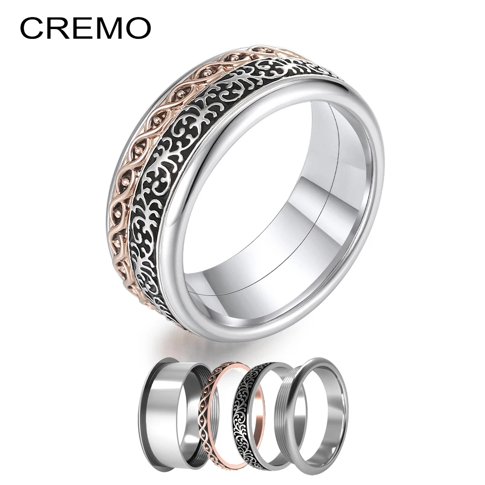 Женские обручальные кольца Cremo Винтажное кольцо из нержавеющей стали
