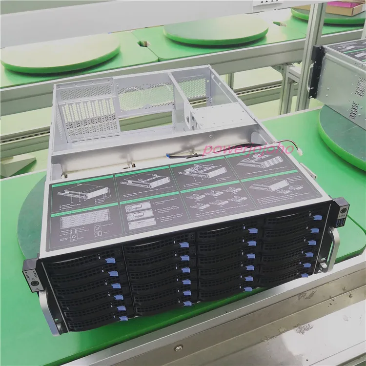 4U стойка Горячая замена шасси 24 отсека HDD NVR IPFS Облачное хранилище сервер S465-24 6 ГБ мини SAS backplane 650 мм