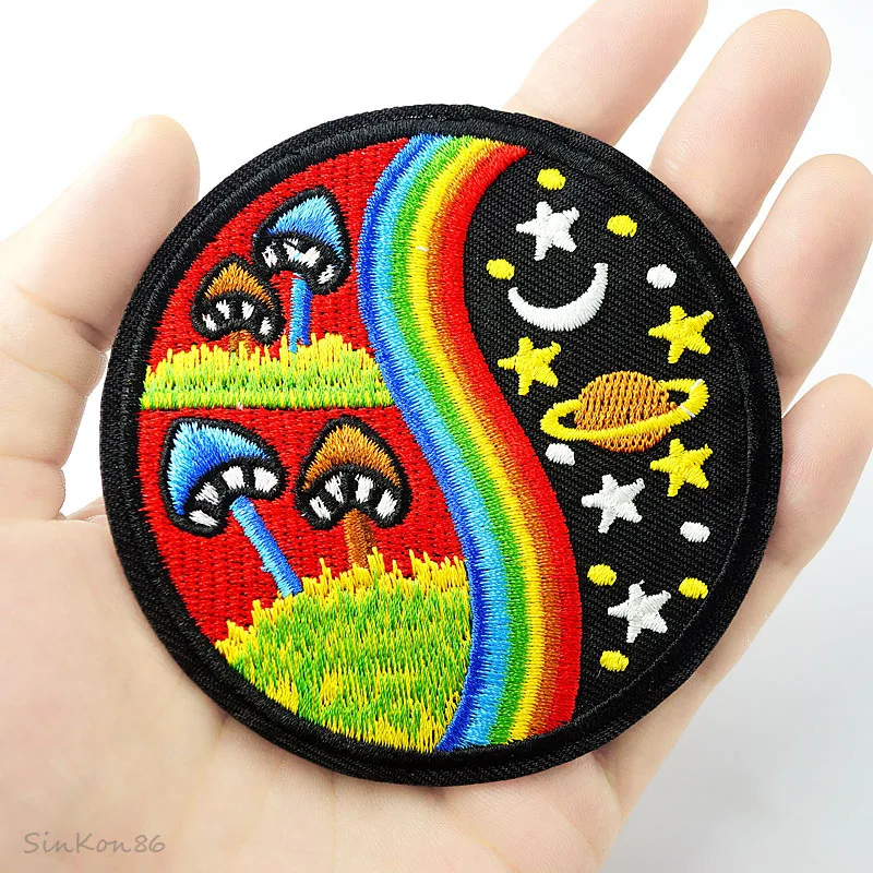 Нашивки с рисунком ночного неба Размер: 8 6x8 6 см|patch cloth|iron ondiy patch |