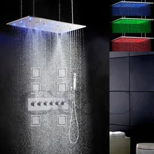 Набор смесителей для душа с 5 функциями воды 80 х40 см|led ropelight|led bathtub