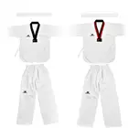 Белая форма для тхэквондо, полностью хлопковая форма для тхэквондо, спортивная одежда, костюм каратэ для взрослых и детей, костюм для боевых искусств кунгфу