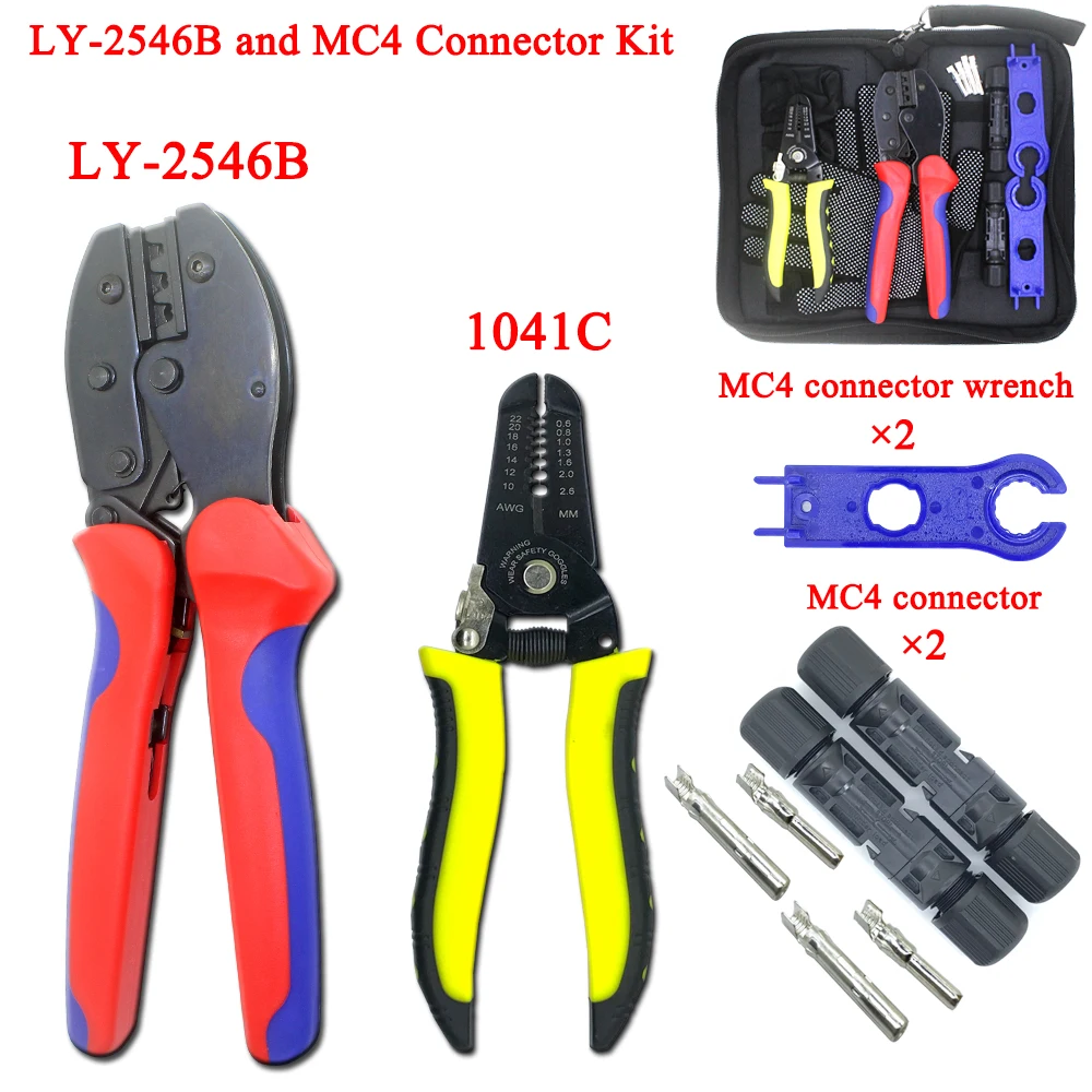 CNLX LY-2546B MC4 плоскогубцы линейный фотоэлектрических емкость 2,5/4/6mm2 14-10AWG разъем комплект солнечной D1 линейный режущий инструмент