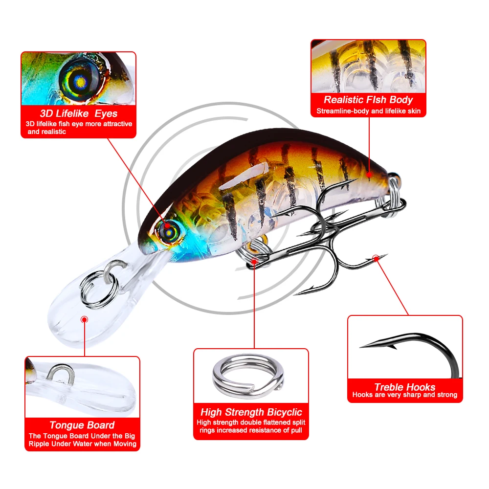 Приманка для кренкбейта хит продаж 6 шт./партия новые стильные приманки