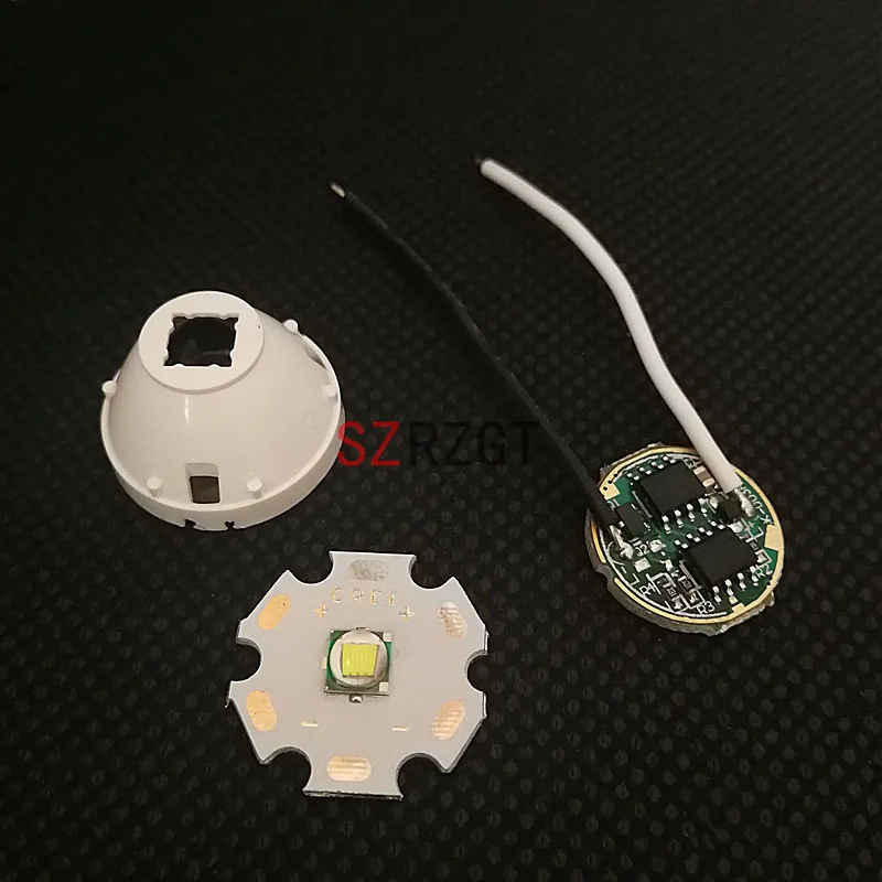 Cree XM L LED T6 белый свет с 20 мм звездой pcb + 3 7 В 5 режимов Светодиодный драйвер 15