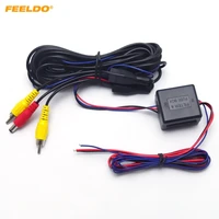 feeldo car rear view camera video power wires cables stabilized relay capacitor lmz filter for vw audi bmw cadilac cars 2982