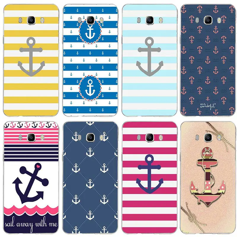 Мультяшный якорь Seaman для Samsung Galaxy J1 J2 J3 J4 J6 J5 J7 J8 A3 A5 A7 2016 2017 2018 мягкие силиконовые