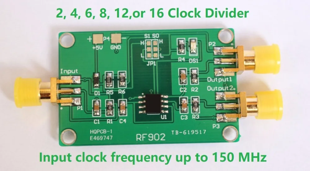Часы модуль Делителя Частоты RF902 частоты часы делитель до 150 МГц rf Сенсор|Датчик