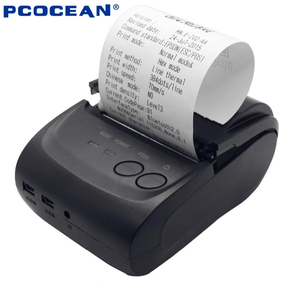 5 шт. Беспроводной Bluetooth Термальность чековый принтер 58 мм Mini Android Мобильный для