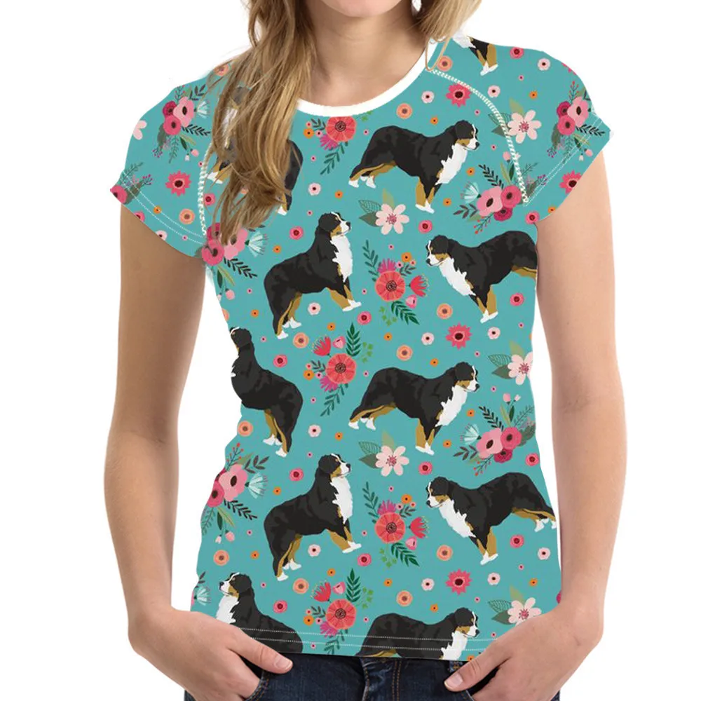 Футболка женская с круглым вырезом коротким рукавом и принтом|Футболки| |