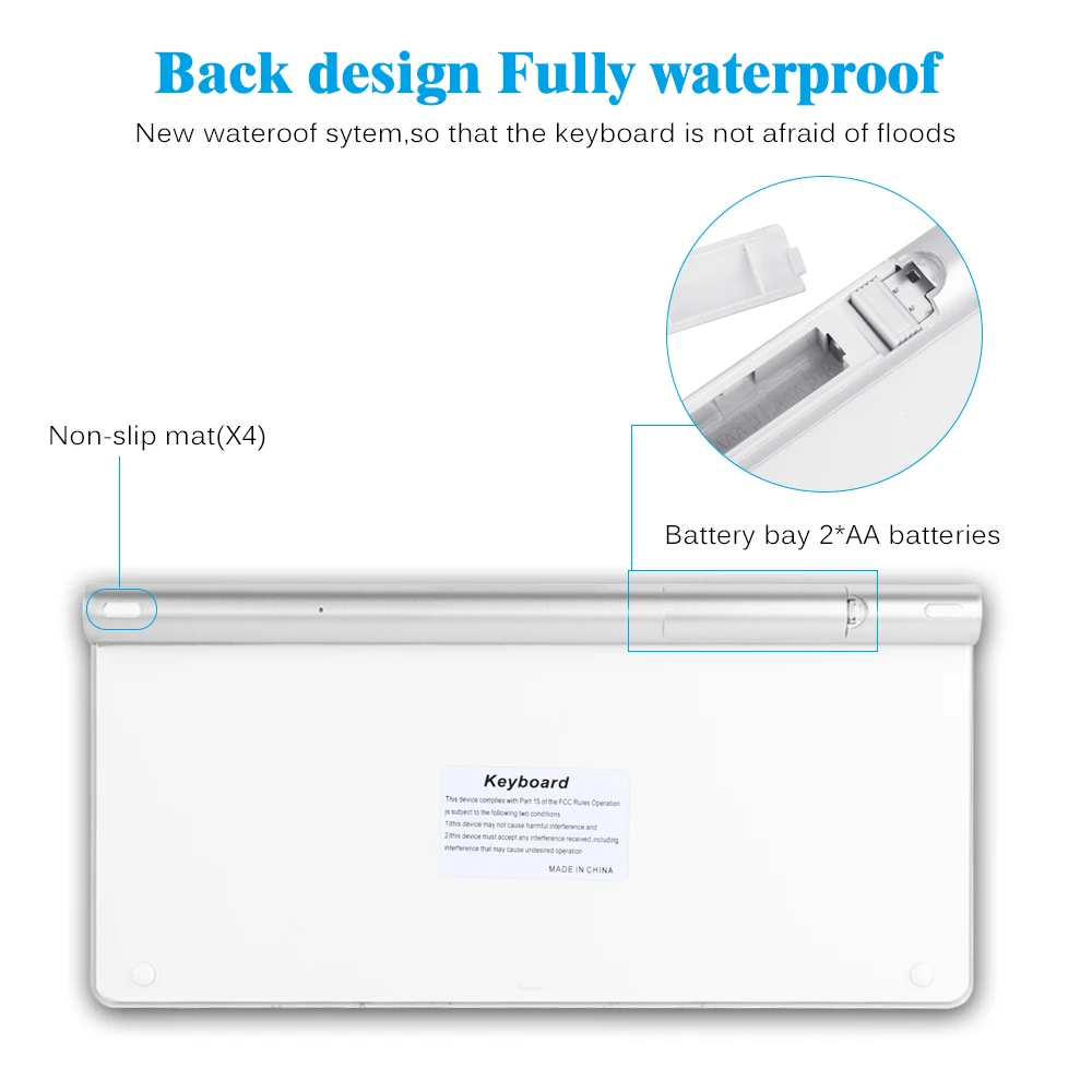 Портативная беспроводная клавиатура Klavye для Mac ноутбука ТВ-приставки 2 4 ГГц