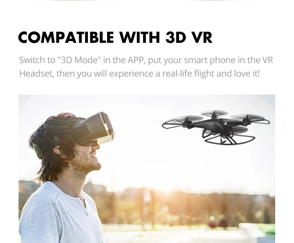 Holy Stone 720P RC Дрон Full HD камера FPV 3D переворачивает RTF с 4G TF картой RC вертолет WiFi приложение высота удержания Квадрокоптер