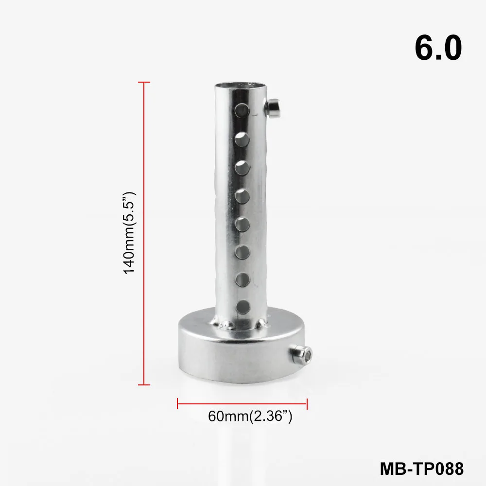 silver 6cm Универсальный 35 мм 42 мм 45 мм 48 мм 60 мм мотоцикл выхлопной Can дБ убийца глушитель перегородка съемный хром MB-TP088 - Цвет: silver 6cm