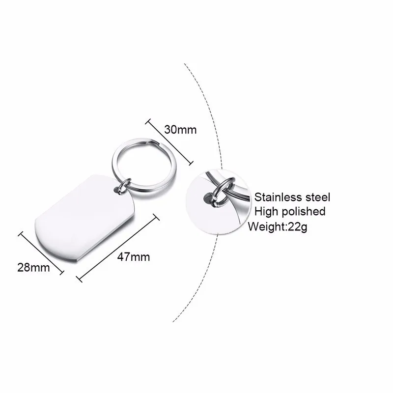 Vnox герой папа персонализированный брелок для ключей Глянцевая бирка из