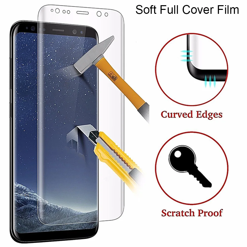 Передняя Задняя Защитная пленка для samsung Galaxy S8 S9 Plus Note 8 9 + задняя защитная S7