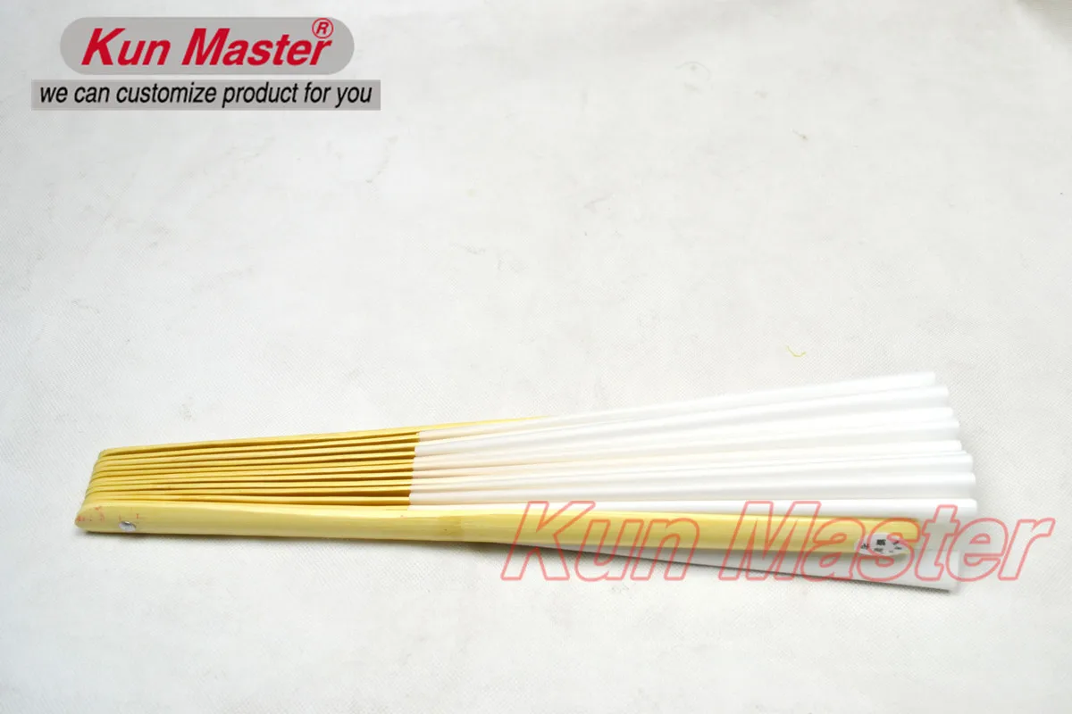 34 см Kun Master Bamboo Тай Чи Кунг-фу веер боевые искусства Практика представления с обеих сторон покрывает бесплатно матч