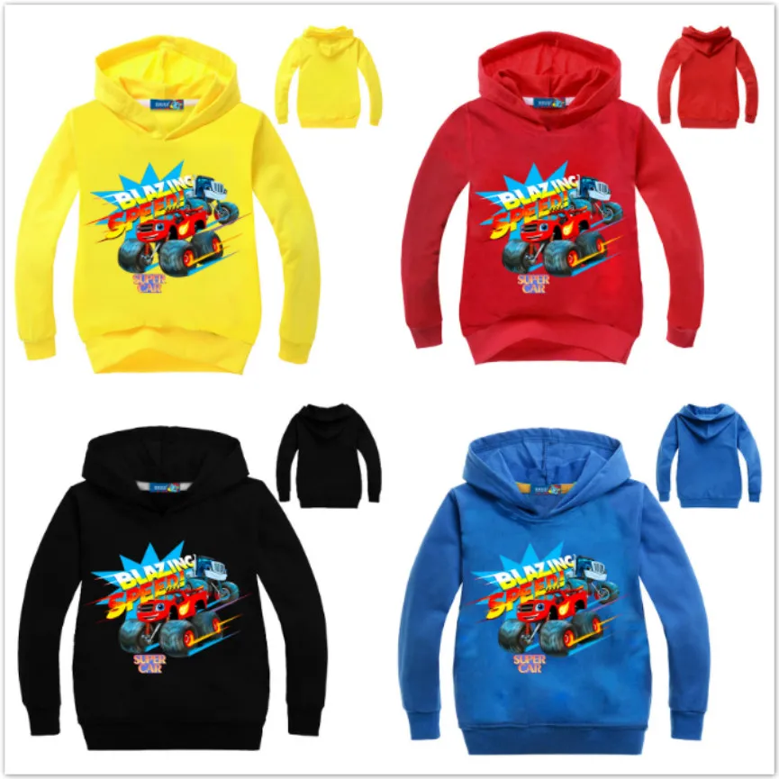 

Kids New Children Long Sleeve T-Shirts Kids Boy Girl Hoodies Boys Coat Monster Machine Kids Boy Blazing Speed Cartoon Sweatshirt