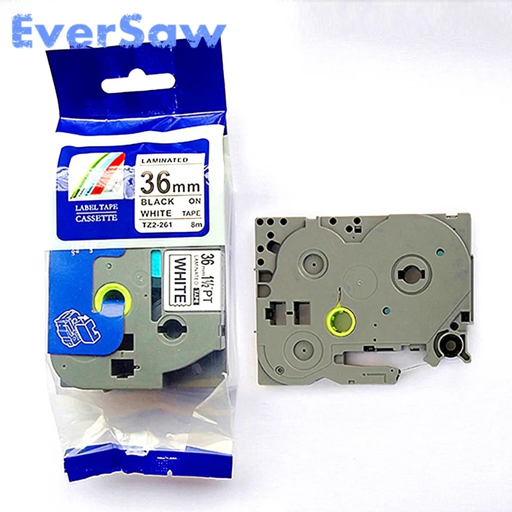 P touch 36 мм TZe 261 TZE TZ tz261 tze261 черный текст на белой ленте для p label maker лента маркировки 8