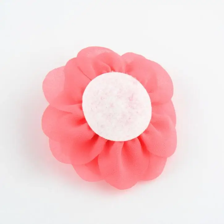 100 шт. Бесплатная доставка шифоновая лента с цветами для Ободка волос роза