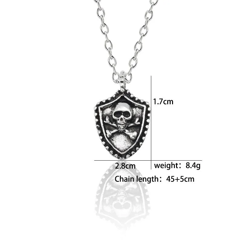 

Creative Personality Punk Style Handsome Boy Pirate Style Simple Hip Hop Pendant Necklace Birthday Gift Selection Direct Sales